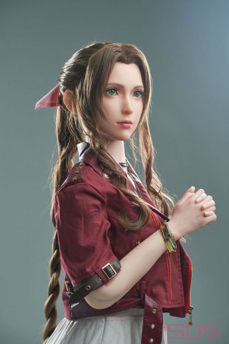 Game Lady Aerith-Final Fantasy Cosplay Aerith Silicone Sex Doll 167cm/5ft6 E-cup